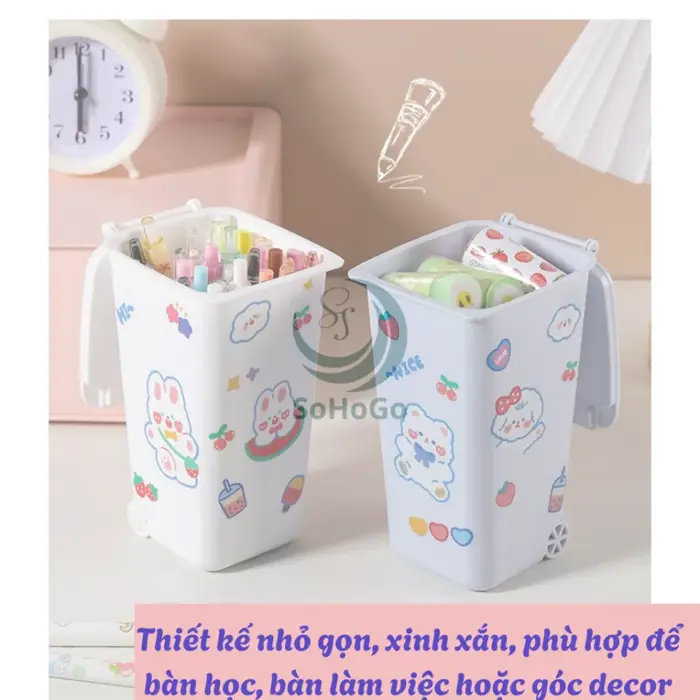 Hộp Đựng Mini Kiểu Thùng Rác Cute -Thùng Rác Mini Trang Trí Đa Năng |  Lazada Việt Nam