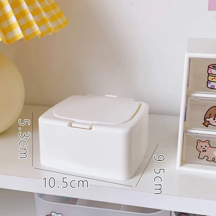 Thùng rác để bàn học, bàn làm việc, Thùng rác có nắp tiện lợi nhỏ nhắn đáng  yêu, hộp đựng rác mini