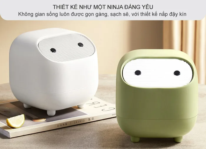 Thùng rác để bàn mini Ninja cho văn phòng nhà bếp gọn gàng – Celljoy