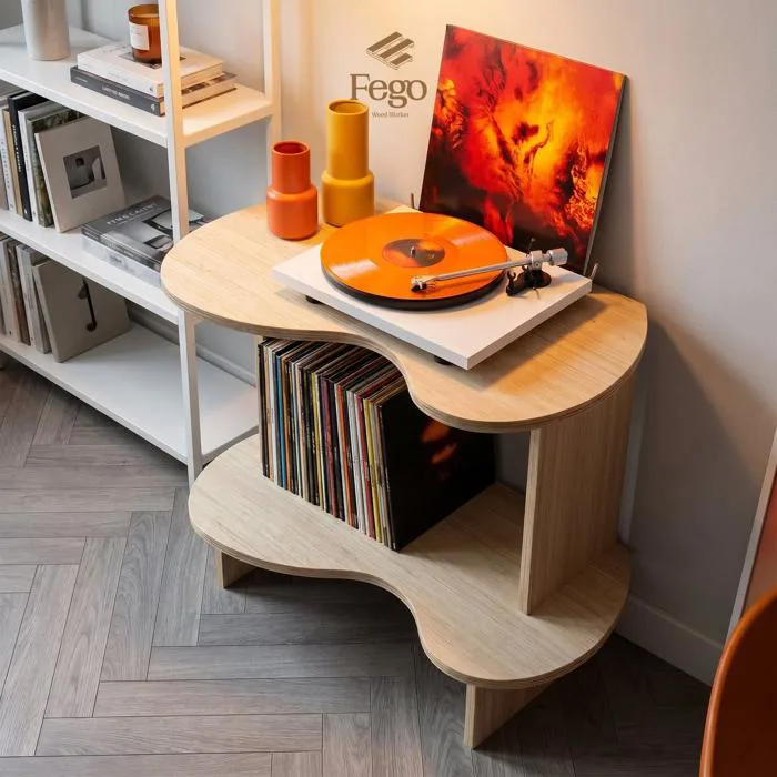 Kệ Đầu Giường 2 Tầng Gỗ Plywood - Kệ Đĩa Than Đa Năng Để Trưng Bày Phò –  FEGO
