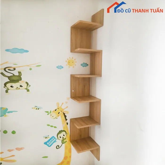 Kệ Gỗ Decor Góc Tường 1M6 Cũ Giá Rẻ - Đồ Cũ Thanh Tuấn
