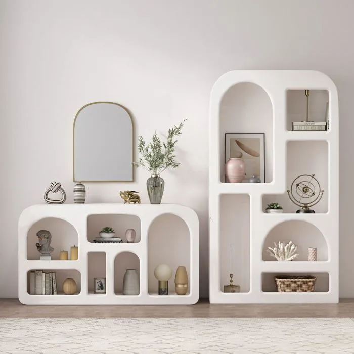 Kệ decor trắng hiện đại LeCi – LeCi Decor