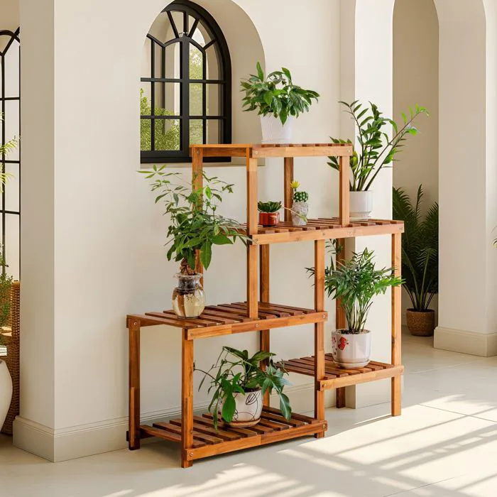 Kệ Gỗ Nhiều Tầng Decor - Multi-tiered Wooden Shelf Decor – Adam & Home