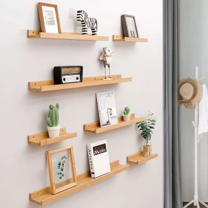 Kệ Gỗ Treo Tường Phong Cách Hàn Quốc Kệ Treo Tường Trang Trí Kệ Để Sách  Decor Nhà Cửa Dài Rộng 15cm Tặng Kèm vít, nở