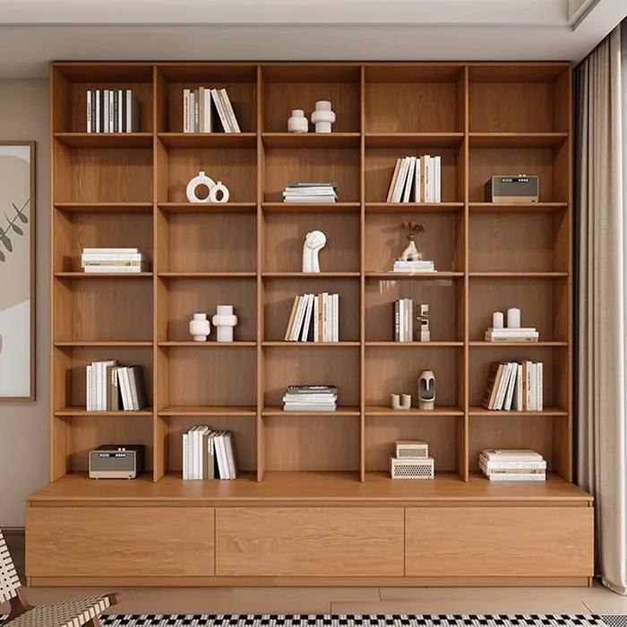 Kệ gỗ để sách và đồ decor GHS-2639