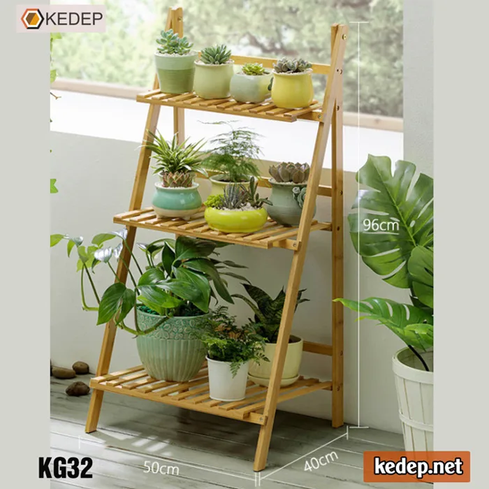 Kệ Gỗ Decor 3 tầng KG32