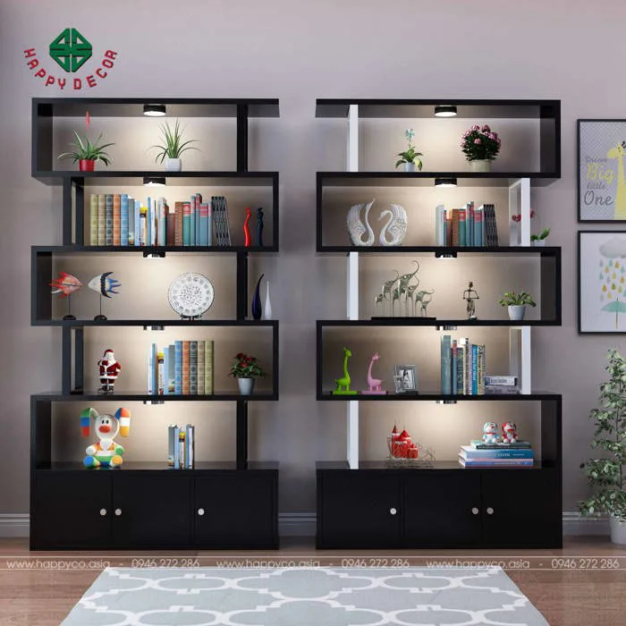 Kệ Gỗ Trang Trí Phòng Khách Đẹp