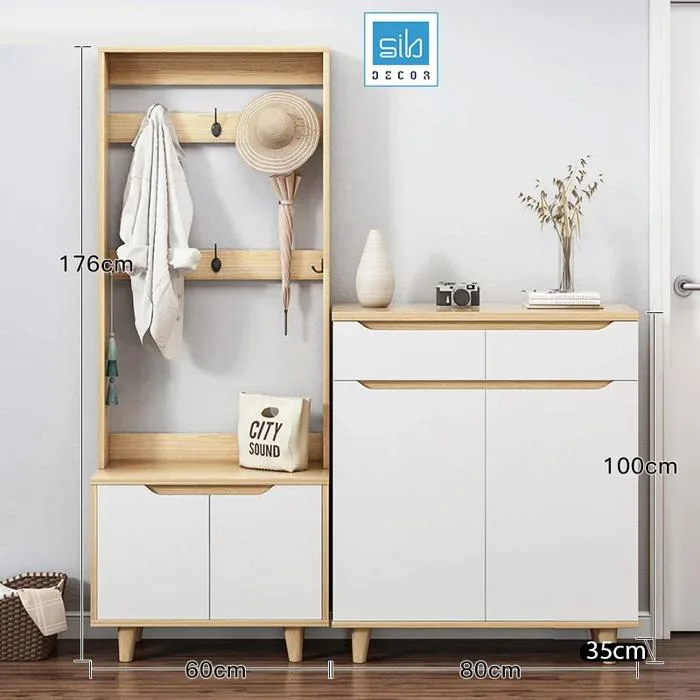 Kệ Gỗ Đa Năng Để Giày Dép, Móc Treo Đồ TG09