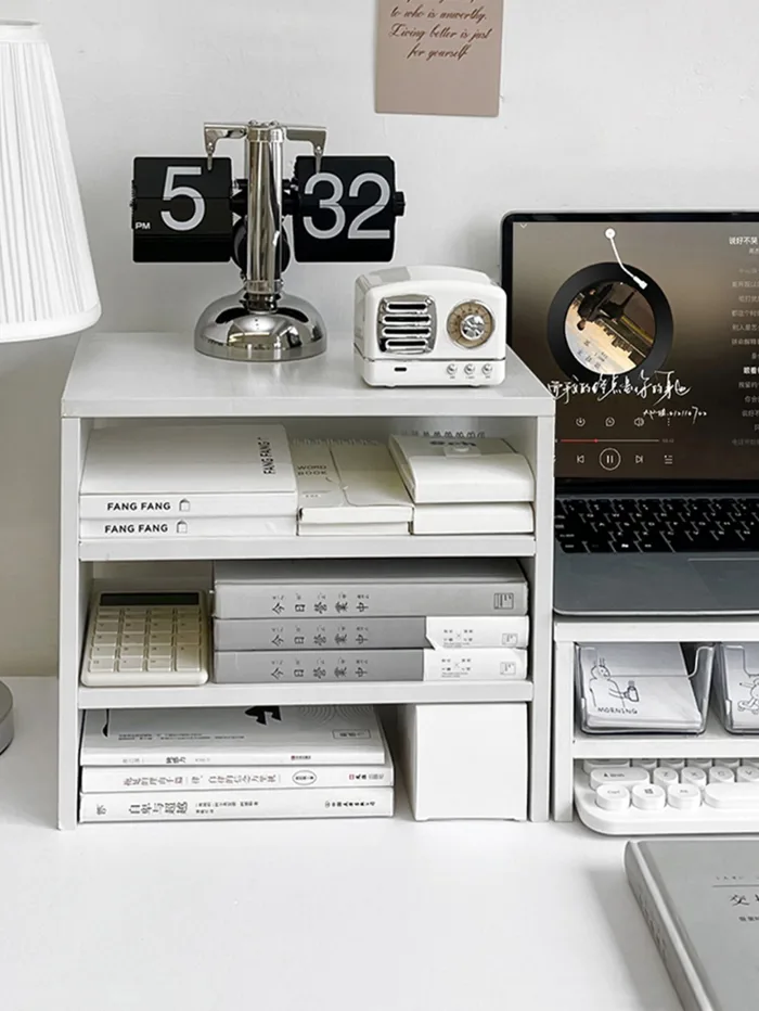 Giá sách để bàn học bàn làm việc gỗ mini đựng đồ kệ decor bàn kệ để đồ  trang trí bàn Home