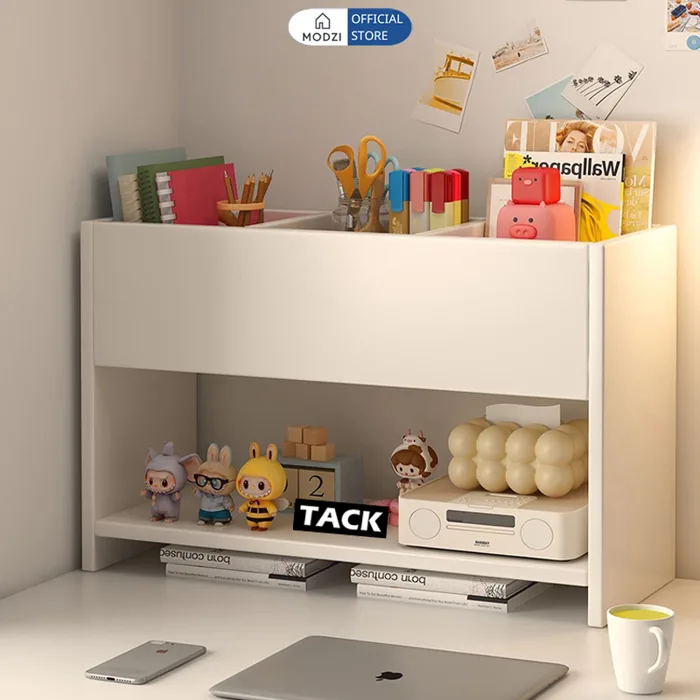 Kệ gỗ mini để bàn học bàn làm việc Modzi màu trắng decor phong cách  minimalism - MD17