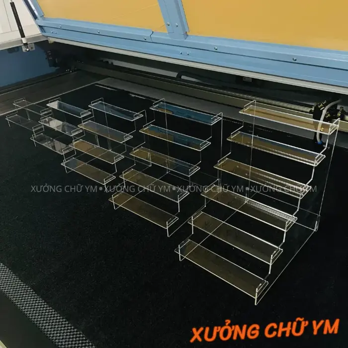 Kệ Mica Bậc Thang Nhiều Tầng Lắp Ghép Dài 20cm – Kệ Trưng Bày Mỹ Phẩm, Mô  Hình, Trong Suốt