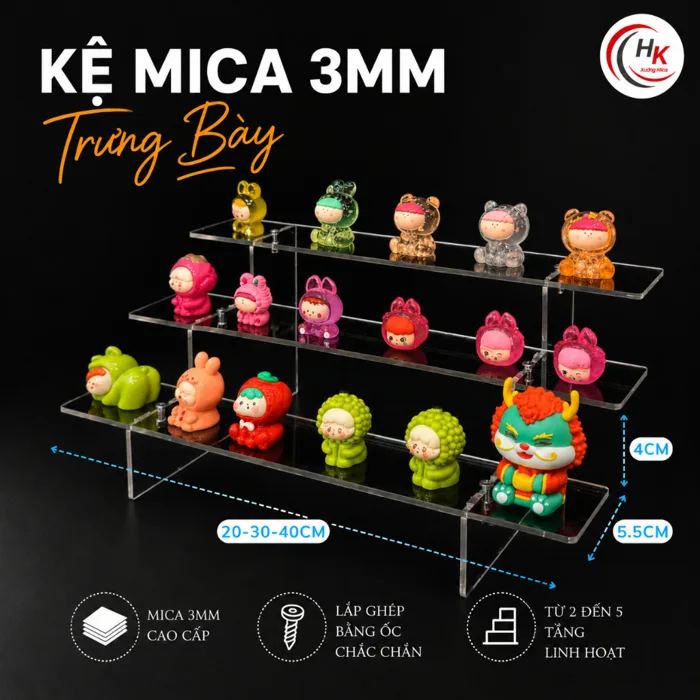 MICA 3mm]Kệ Mica Bậc Thang 2-3-4-5 Tầng Trong Suốt Cao Cấp Khay Trưng Bày  Mỹ Phẩm, Skincare, Đồ Lưu Niệm, Mô Hình Decor | Shopee Việt Nam