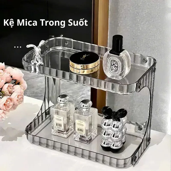 SẴN] Kệ Đựng Mỹ Phẩm 2 Tầng Nhựa Mica Trong Suốt SANDY DECOR, Kệ Để Đồ Nhà  Tắm Để Bàn Trang Điểm Sang Trọng KH66 | Shopee Việt Nam