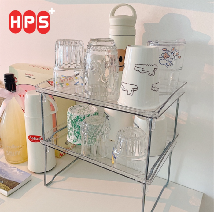 Kệ để đồ trong suốt chất liệu nhựa acrylic cao cấp có thể gấp gọn, Kệ để bàn  trong suốt decor phòng, góc học tập | Lazada Việt Nam