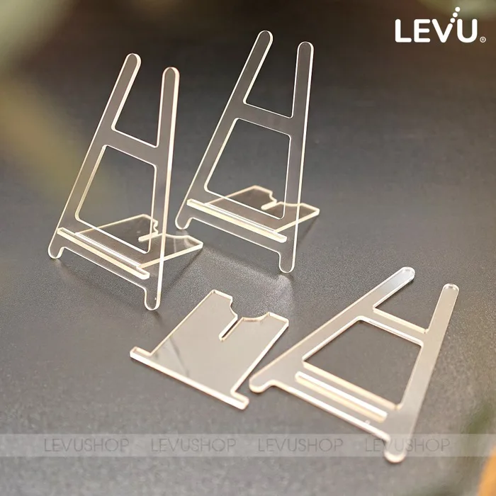 Kệ mica trong suốt để bàn mini lắp ghép • LEVUSHOP