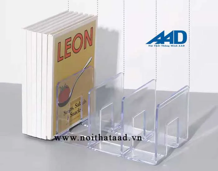 Kệ sách mini để bàn làm việc đẹp giá rẻ bằng nhựa trong suốt