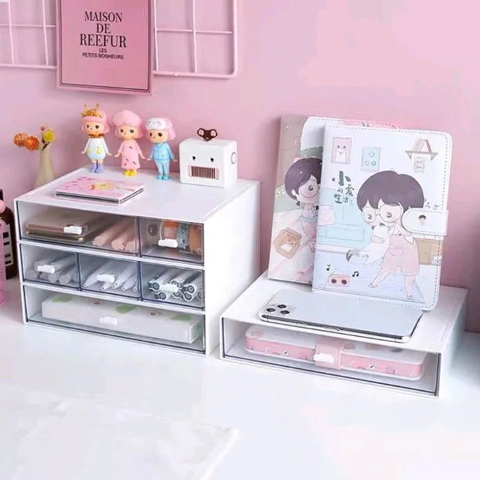 Kệ để bàn có ngăn kéo, kệ nhựa mini decor bàn học, xếp chồng lên nhau gọn  gàng tiện lợi | Lazada Việt Nam