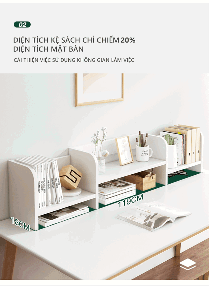 Kệ Sách Để Bàn Gỗ GAPI - GP261
