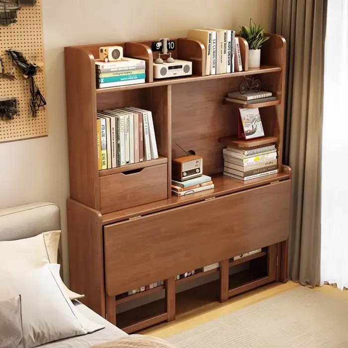 Bàn Học Kệ Sách Gấp Gọn 2 Chế Độ Bàn Làm Việc Và Tủ Lưu Trữ Togismart BH06  - Togismart