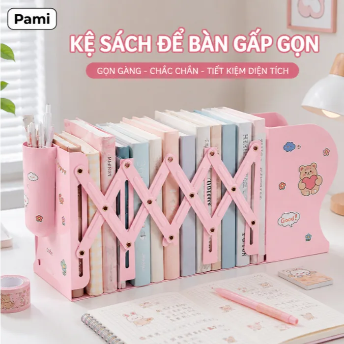 Kệ Sách Để Bàn Gấp Gọn 3 Ngăn, Kệ Để Bàn Đa Năng Bằng Thép Chịu Lực, Giá  Sách Để Bàn Tiết Kiệm Không Gian