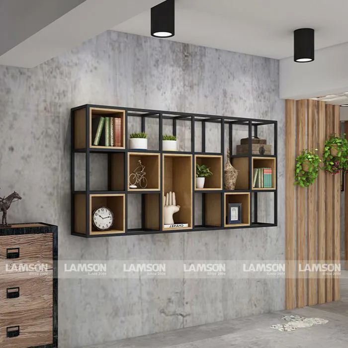 Kệ sắt trang trí treo tường IRON #01 | Nội Thất Lam Sơn
