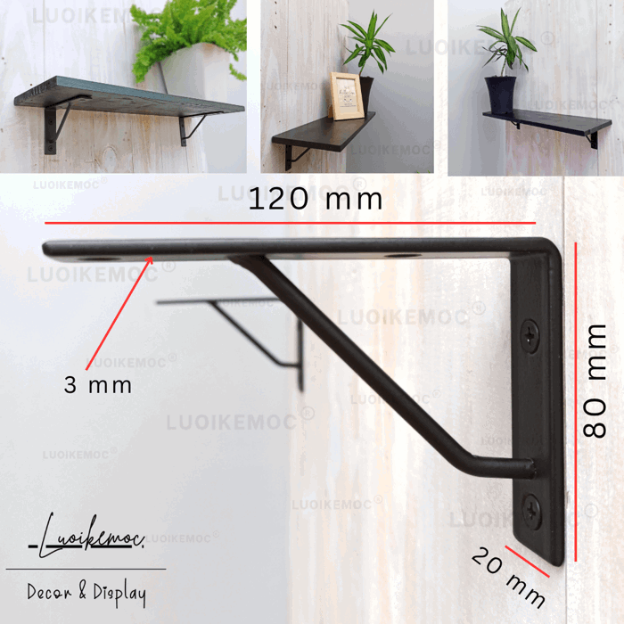 Ke Góc Bắt Tường Lắp Kệ Gỗ - Kích thước 80*120 mm