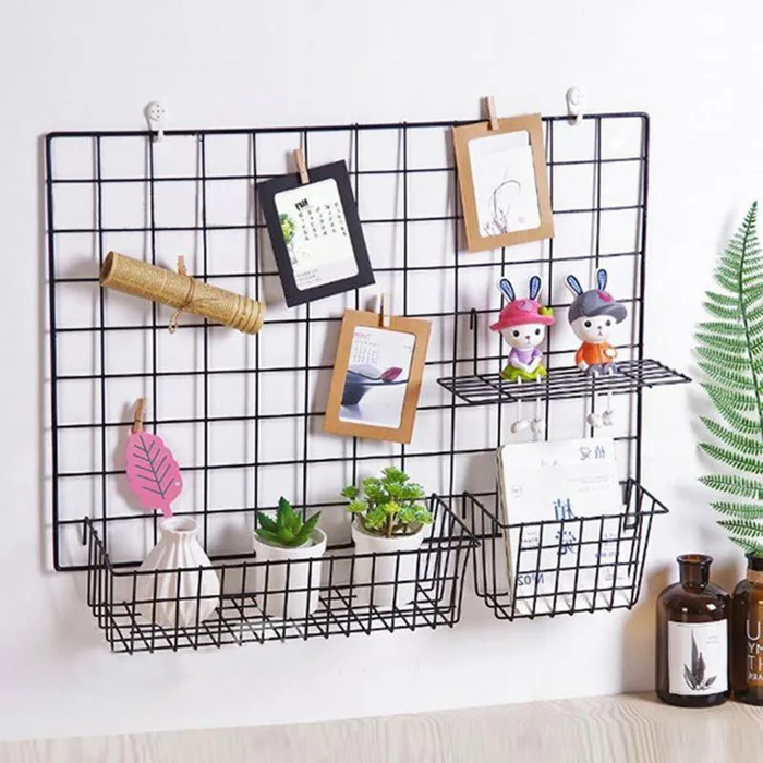 Khung Lưới Thép Trang Trí Phòng Ngủ Góc Học Tập, Tấm Lưới Thép Decor Size  35cm, 45cm- Tặng Kèm Đinh Treo