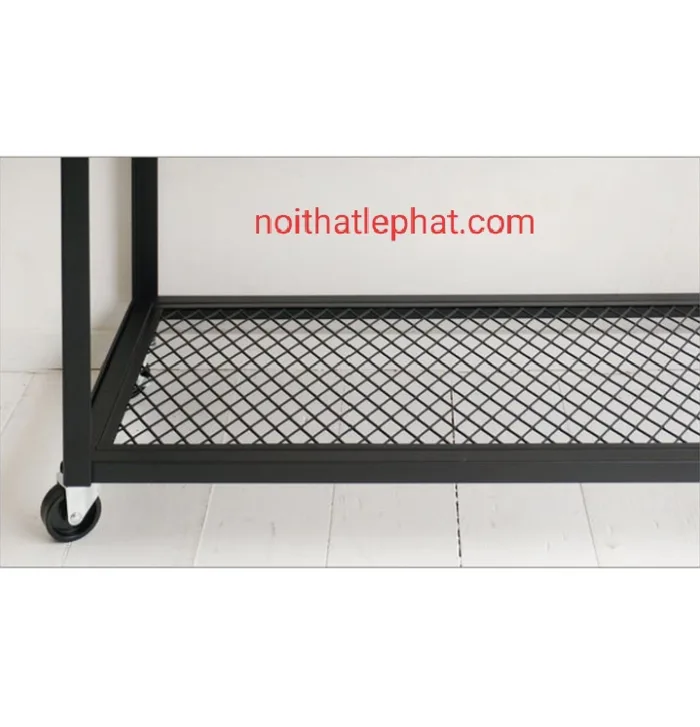 Kệ Trang Trí Mặt Gỗ - Khung Lưới Thép