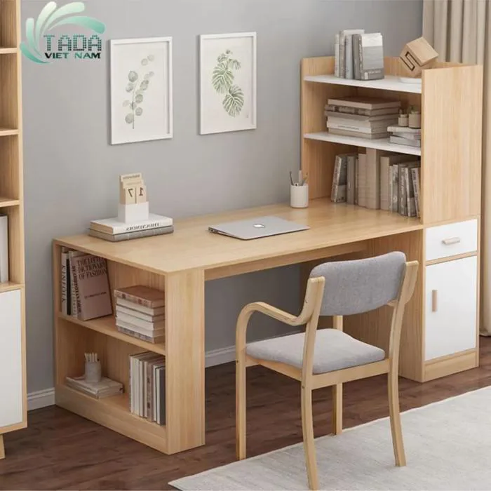 BÀN HỌC THÔNG MINH KẾT HỢP KỆ SÁCH HIỆN ĐẠI - TD1258