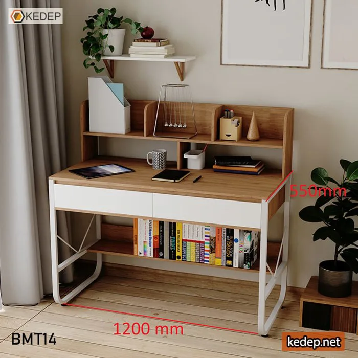 Bàn Học Kết Hợp Giá Sách BMT14