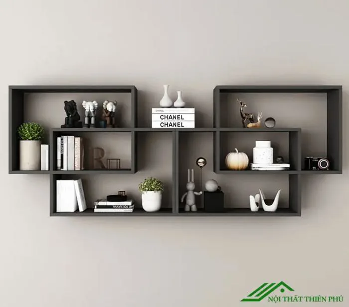 Kệ sách treo tường mini gỗ MDF - KS 04