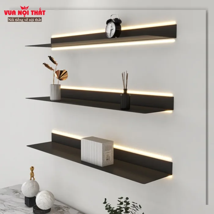 Kệ treo tường trang trí đẹp có đèn LED GTT01 giá rẻ