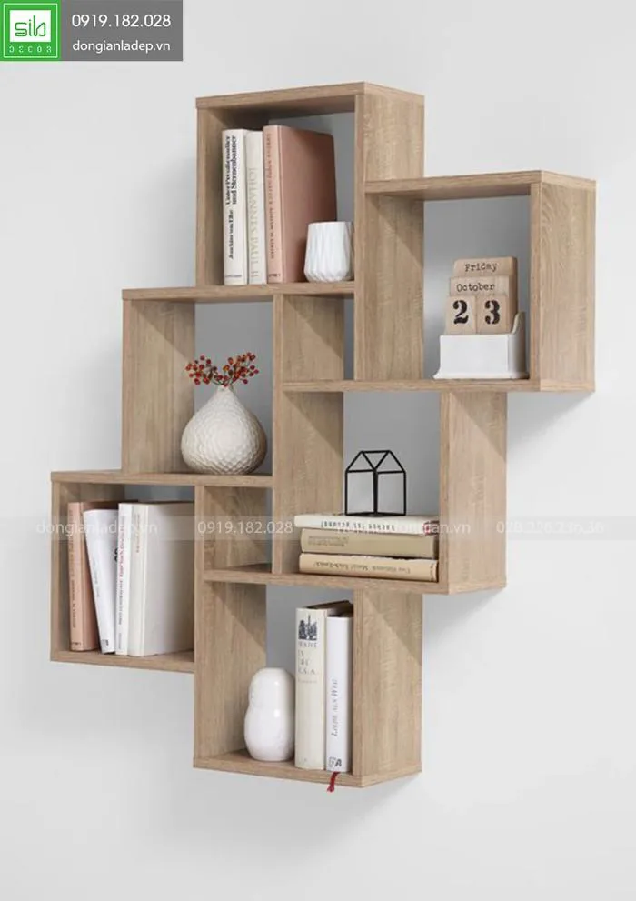 Kệ Gỗ Treo Tường Cube SIB Decor KT203
