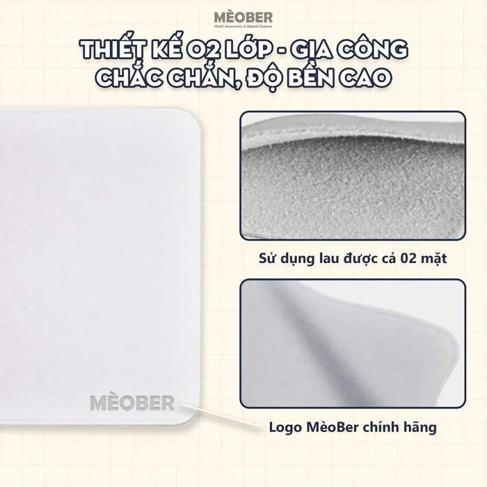 Khăn lau màn hình Premium Polishing Cloth Microfiber by MèoBer cho điện  thoại, iPad, MacBook, Digicam
