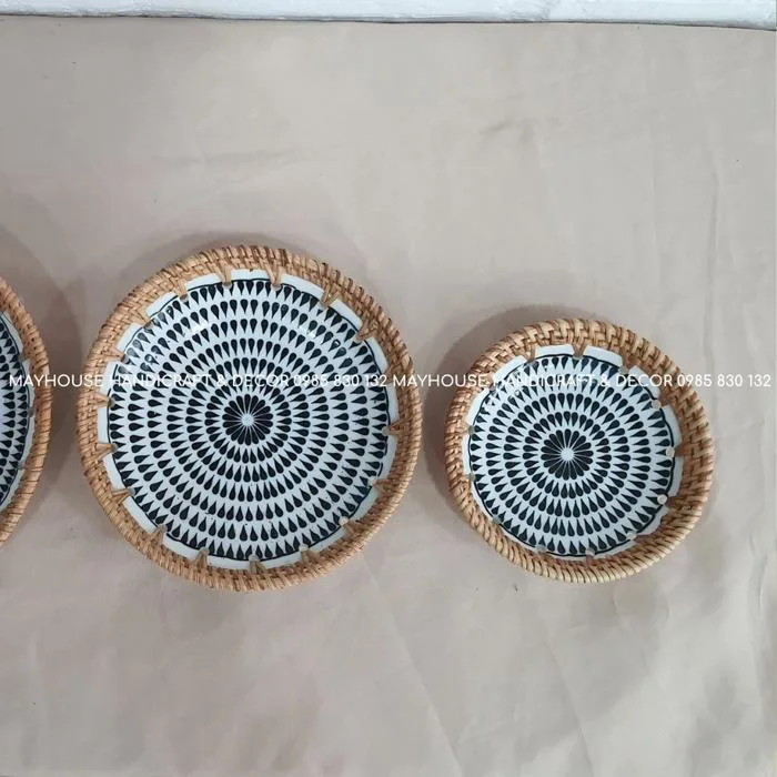 Khay sứ viền mây Circle