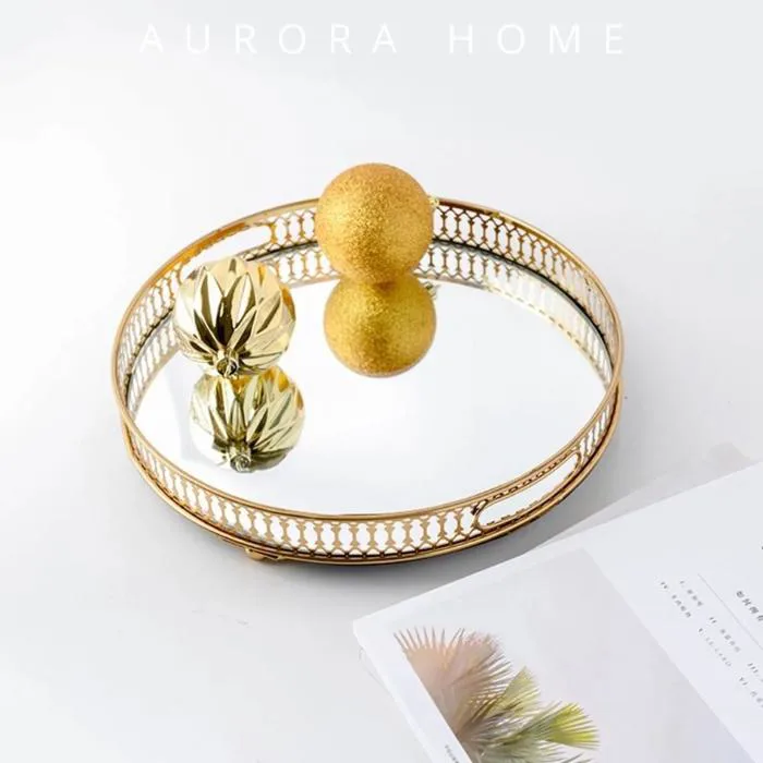 Khay gương decor (khay tròn) | Aurora Home