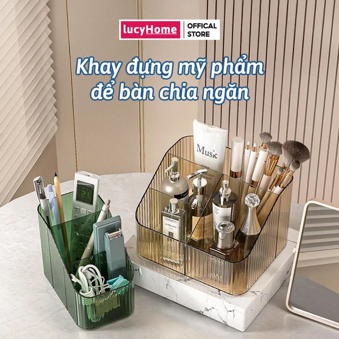 Khay Đựng Mỹ Phẩm Đồ Trang Điểm Đồ Dùng Học Tập Hộp Đựng Đồ Đa Năng Để Bàn  Văn Phòng Bàn Làm Việc