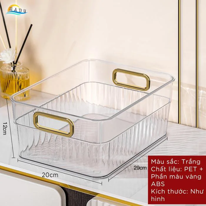 Khay Đựng Mỹ Phẩm Để Bàn CCKO, Nhựa PET Trong Suốt, Đa Năng, 29x20cm, Nhiều  Màu