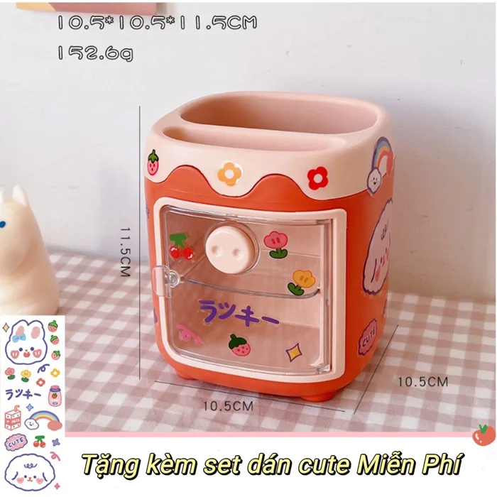 Hộp đựng đồ cute khay nhựa nhiều ngăn Mũi Heo xinh xắn để trang sức mỹ phẩm  trang trí góc học tập bàn làm việc đẹp rẻ