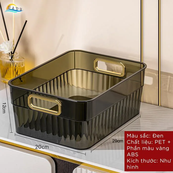 Khay Đựng Mỹ Phẩm Để Bàn CCKO, Nhựa PET Trong Suốt, Đa Năng, 29x20cm, Nhiều  Màu