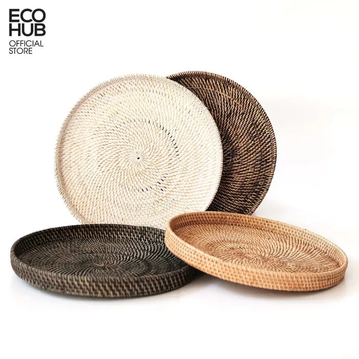 Khay Mây Tròn Trang Trí (Nhiều Size) - ECOHUB®