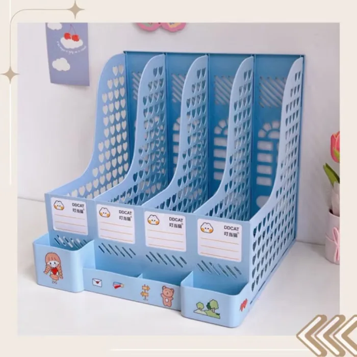 Kệ Sách 4 Ngăn 2 Tầng Màu Trơn Để Bàn Học,Đựng Đồ Trang Trí Decor Bàn Học -  Giá Khay Kệ Đựng Tài Liệu [ngocanhngocanh98] | Shopee Việt Nam