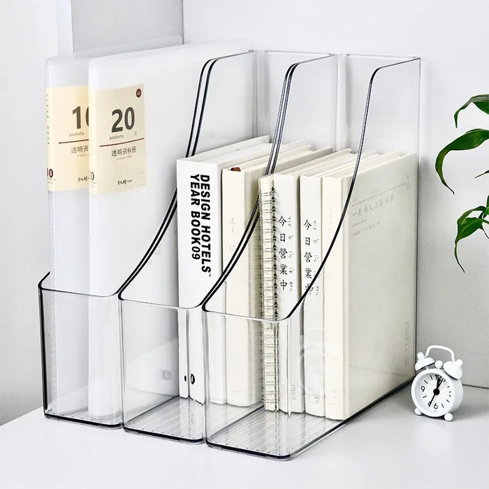 Hộp đựng sách trong suốt, khay đựng tài liệu sách vở decor bàn học, trang  trí bàn học BG15 | Shopee Việt Nam