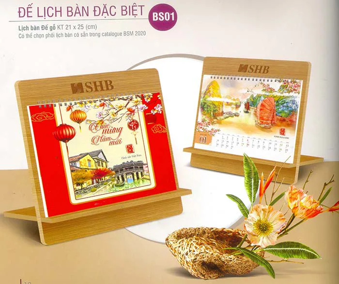 29+ MẪU LỊCH ĐỂ BÀN ĐẾ GỖ ĐẸP, ĐỘC ĐÁO