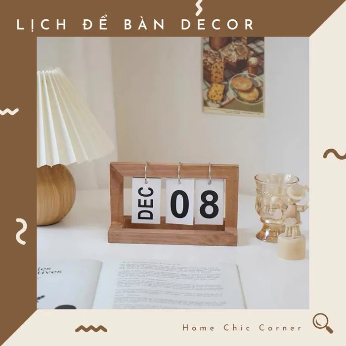 Lịch để bàn decor nhiều mẫu– Home Chic Corner