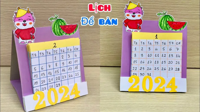 Cách Làm Lịch Để Bàn 2024