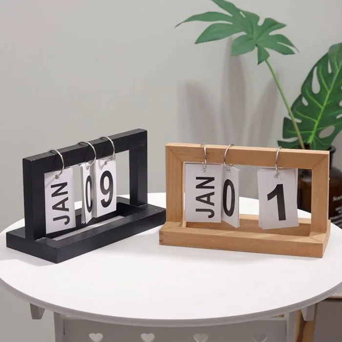 HCM ]Lịch gỗ để bàn 2022 - Lịch lật số mini trang trí decor vintage xinh  xắn đơn giản trang trí bàn học bàn làm việc | Lazada Việt Nam