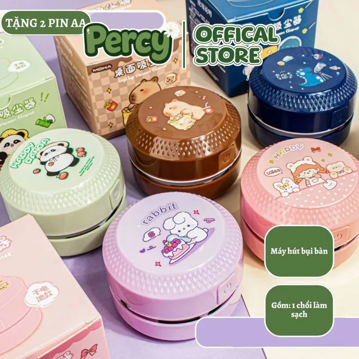 Máy hút bụi bàn mini, máy hút bụi để bàn văn phòng, bàn làm việc, TẶNG KÈM  PIN - đồ dùng học tập