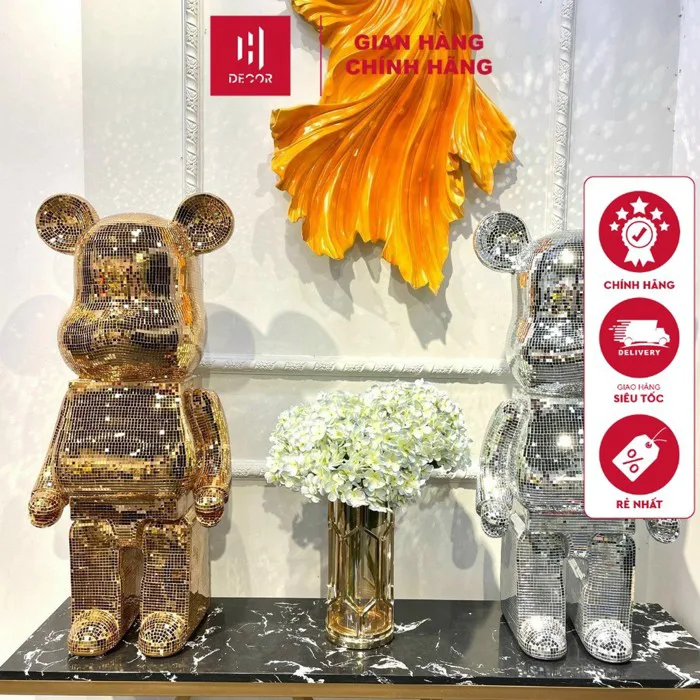 GẤU BEARBRICK Size 80cm, Ống Heo Tiết Kiệm Tượng Gấu Mô Hình Bearbrick Decor  Nhà Cửa, Quà Tặng Cao Cấp - HDECOR | Shopee Việt Nam