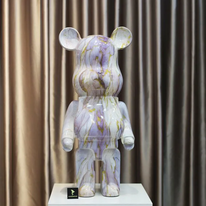 Tượng Mô Hình Gấu Bearbrick Trang Trí Sơn Vân 80cm – Cá Heo Decor
